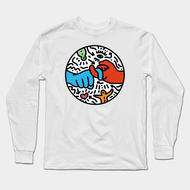 ASL for Friend -Pop Art style White Long Sleeve T-Shirt by teresacold